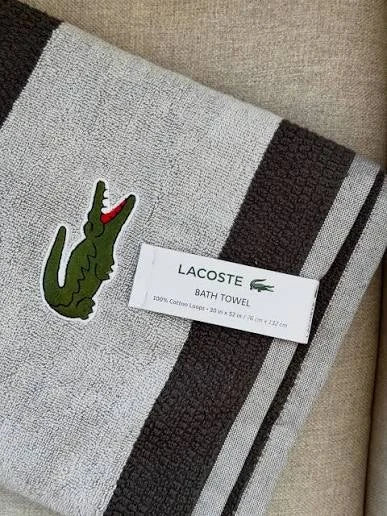 Lacoste Cotton Logo Bath Towel