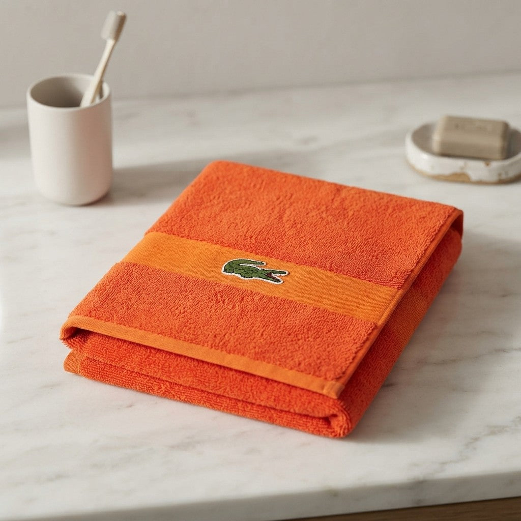 Lacoste Logo Cotton Bath Towel